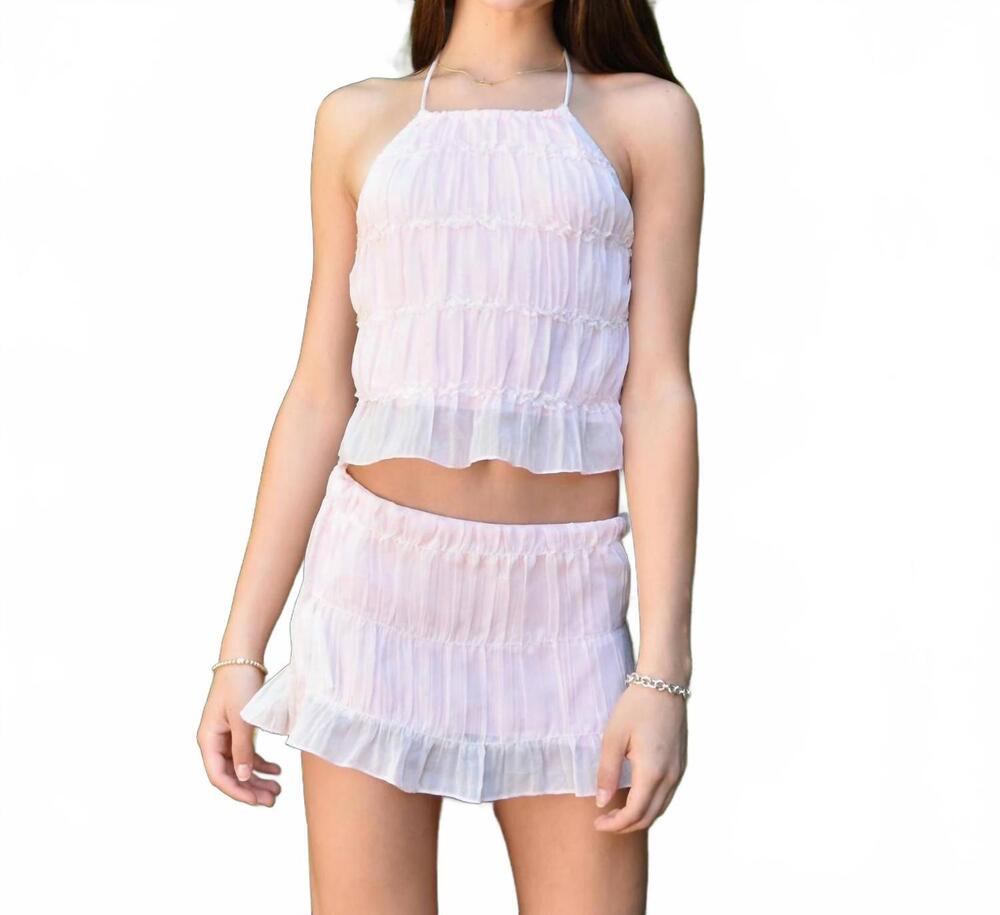 NEW KATIE J NYC girls amara skirt in baby pink